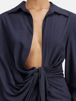 Fashion Jacquemus De Bahia jurk DarkNavy