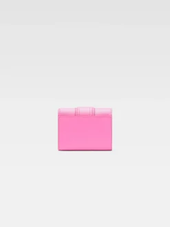 Clearance Jacquemus De Bambino portemonnee NeonPink