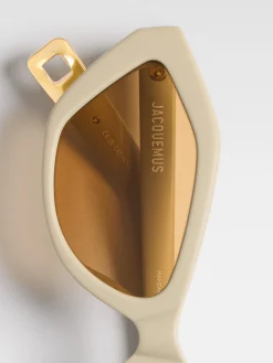 Discount Jacquemus De Bambino-zonnebril Beige