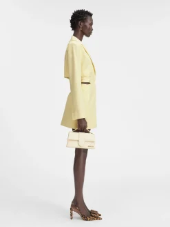 Fashion Jacquemus De Bari jurk PaleYellow