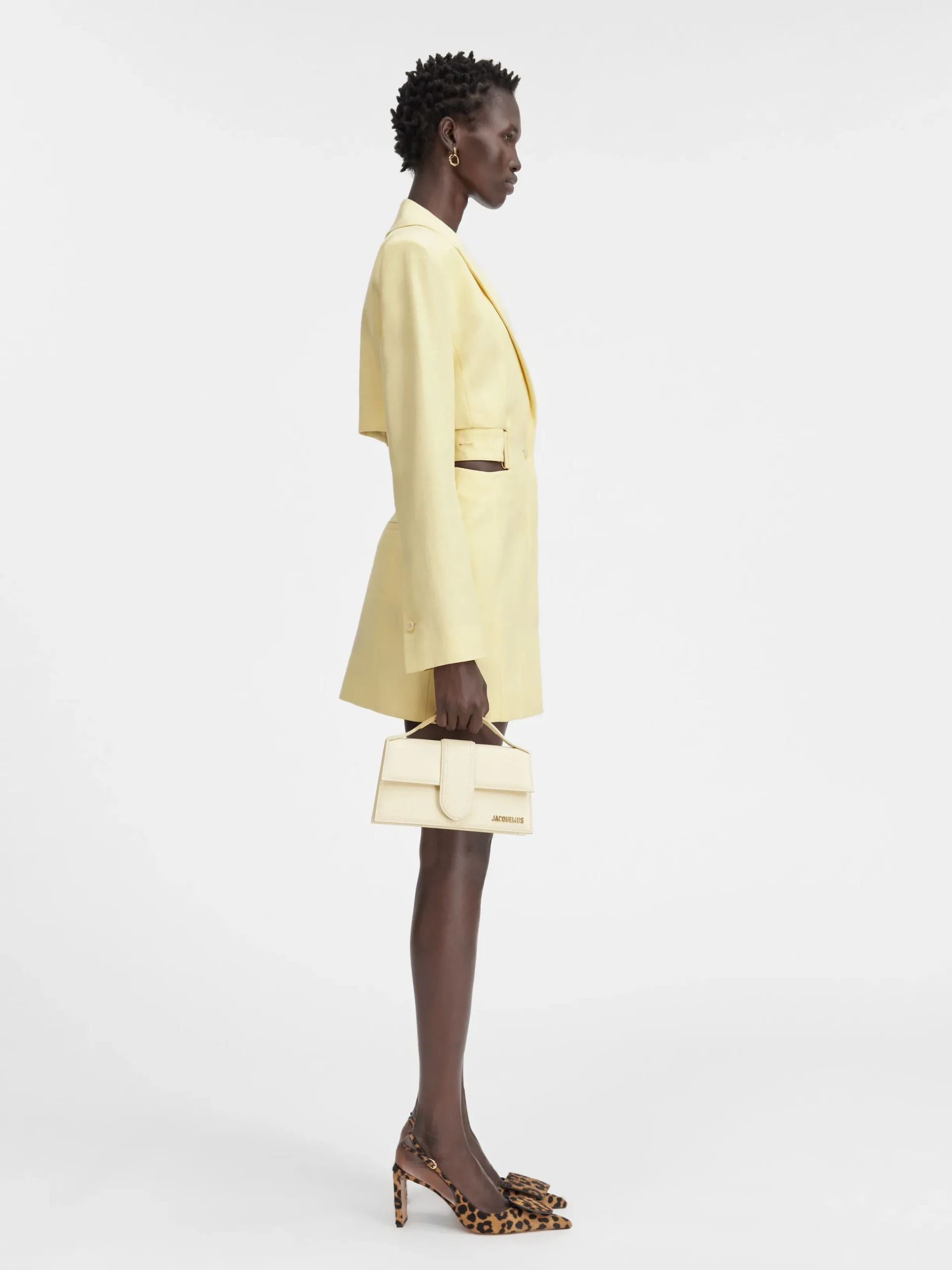 Fashion Jacquemus De Bari jurk PaleYellow