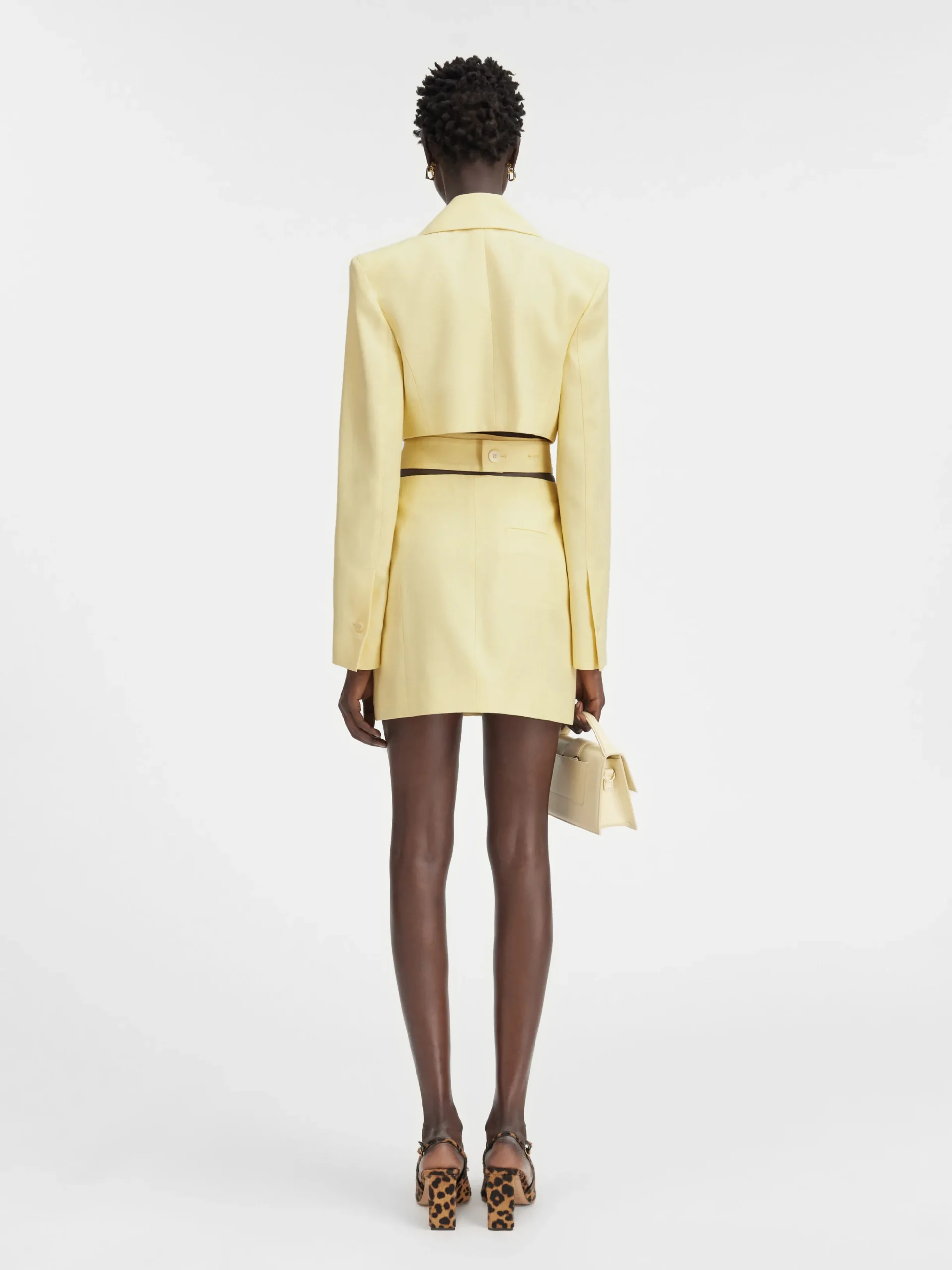 Fashion Jacquemus De Bari jurk PaleYellow