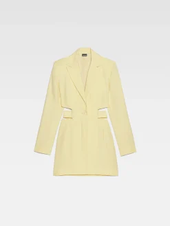 Fashion Jacquemus De Bari jurk PaleYellow