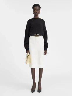 Hot Jacquemus De Bari midi-rok White
