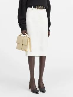 Hot Jacquemus De Bari midi-rok White