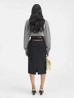 Hot Jacquemus De Bari midi-rok Black