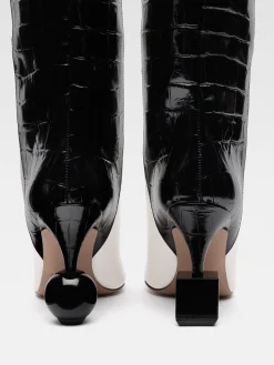 Outlet Jacquemus De Bisou laarzen Black/White