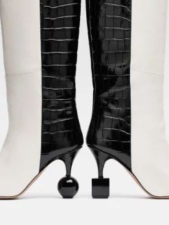 Outlet Jacquemus De Bisou laarzen Black/White