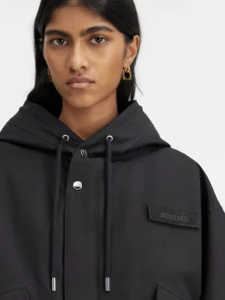 Sale Jacquemus De Caraco cropped parka Black