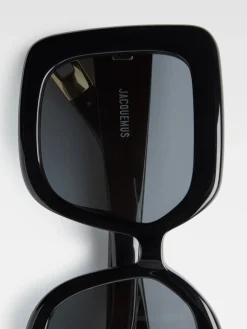 Online Jacquemus De Carr&eacute; Rond zonnebril Black