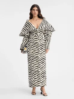 Online Jacquemus De Caruso jas JacquardZebraVelveltBlack