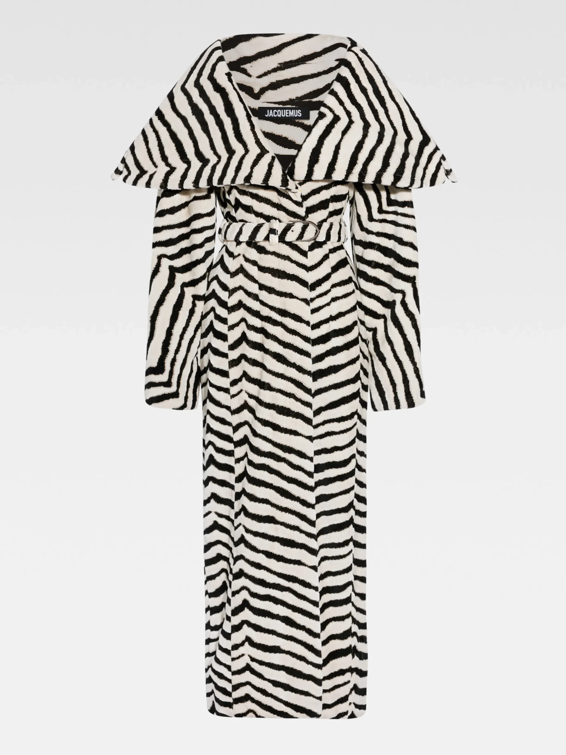 Online Jacquemus De Caruso jas JacquardZebraVelveltBlack