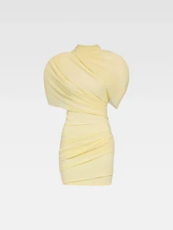 Discount Jacquemus De Castagna jurk PaleYellow2