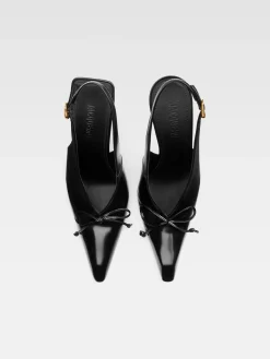 Hot Jacquemus De Cubisto hoge slingbacks Black