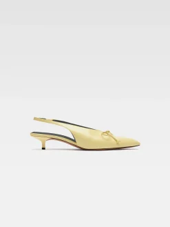 Outlet Jacquemus De Cubisto lage slingbacks PaleYellow