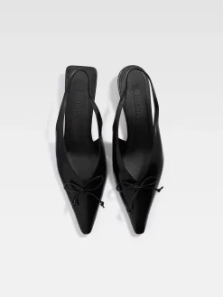 Hot Jacquemus De Cubisto lage slingbacks Black