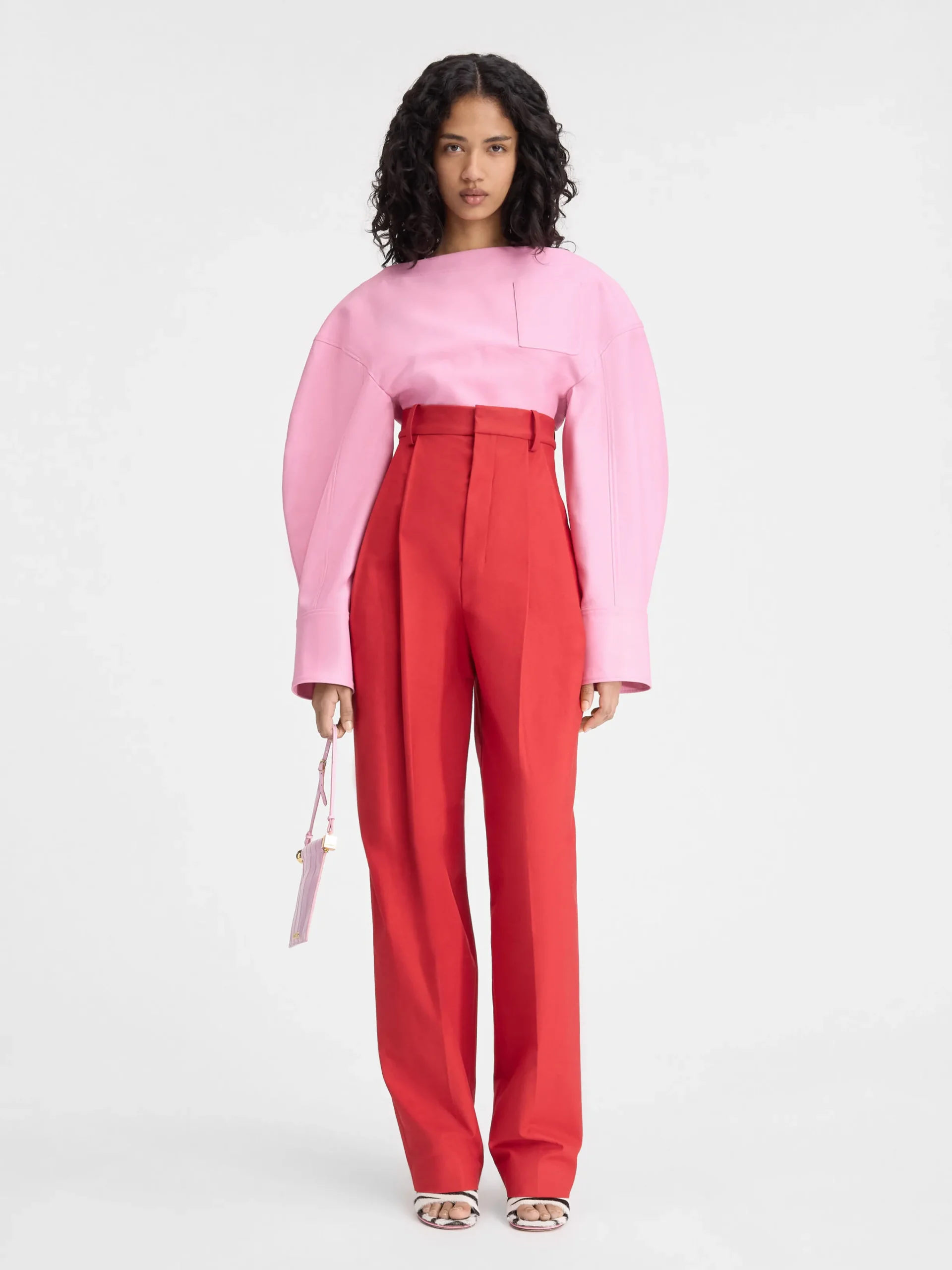 New Jacquemus De Curzio broek met hoge taille Red