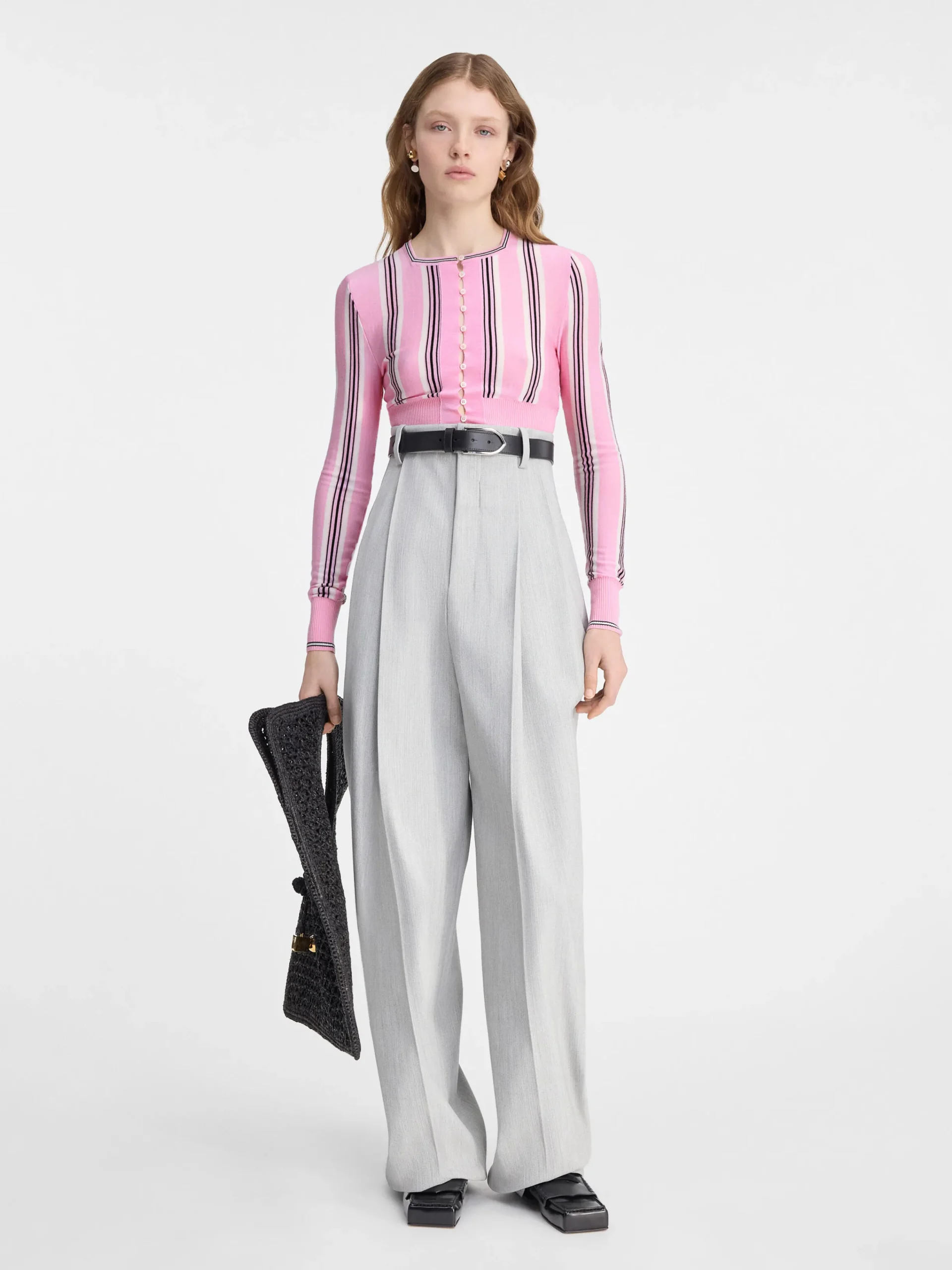 Best Jacquemus De Curzio broek met hoge taille LightGrey