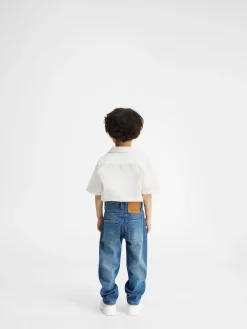 Discount Jacquemus De de-N&icirc;mes denim broek voor kinderen Blue/Tabac