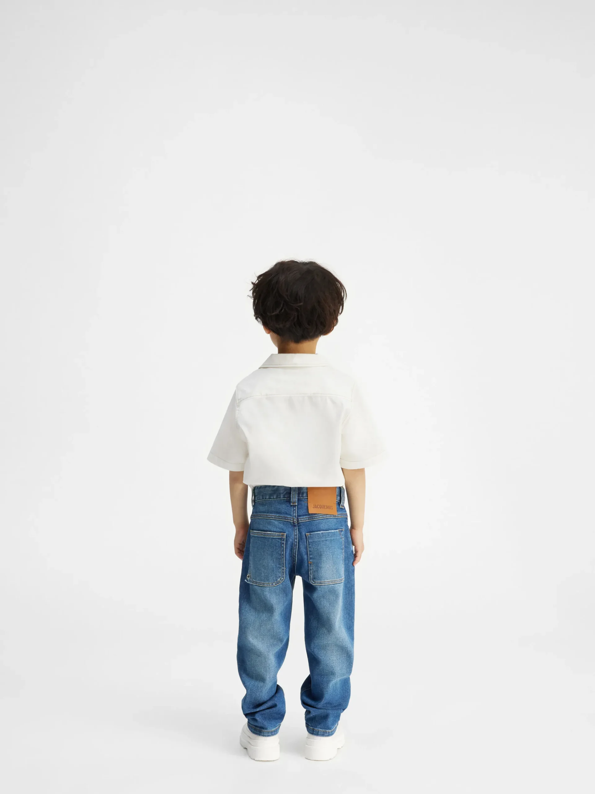 Discount Jacquemus De de-Nîmes denim broek voor kinderen Blue/Tabac