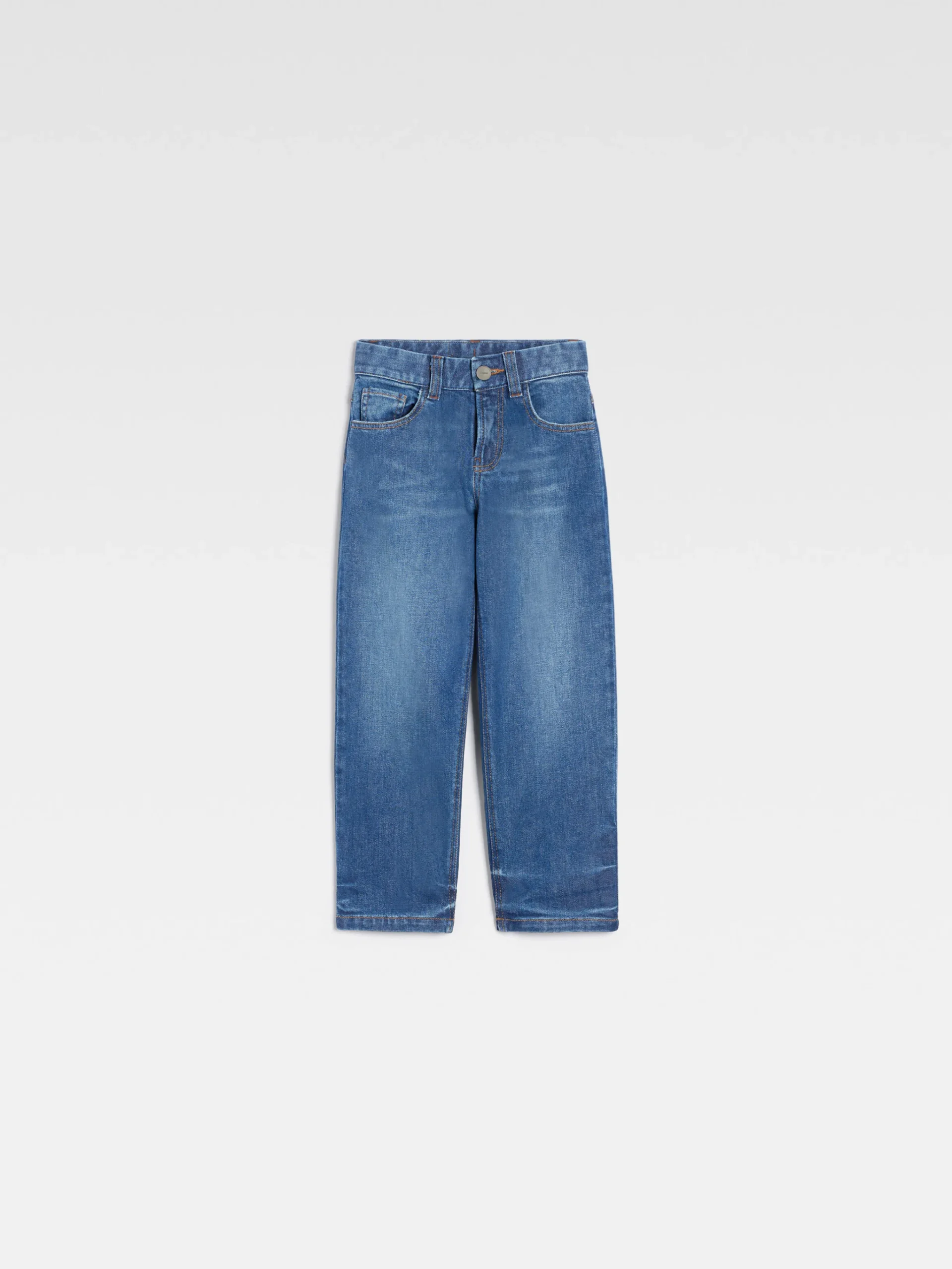 Discount Jacquemus De de-Nîmes denim broek voor kinderen Blue/Tabac