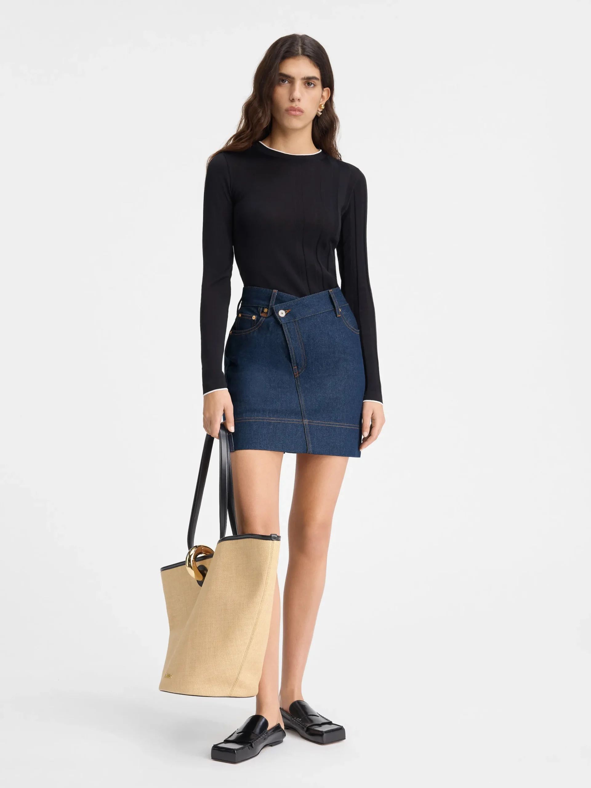 New Jacquemus De de-Nîmes denim mini rok