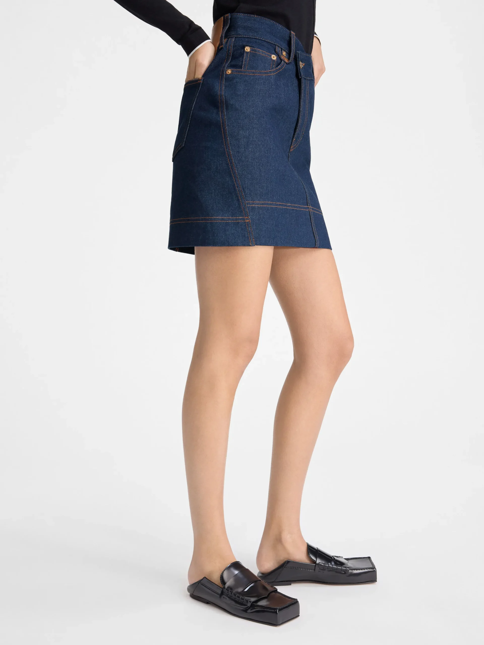 New Jacquemus De de-Nîmes denim mini rok