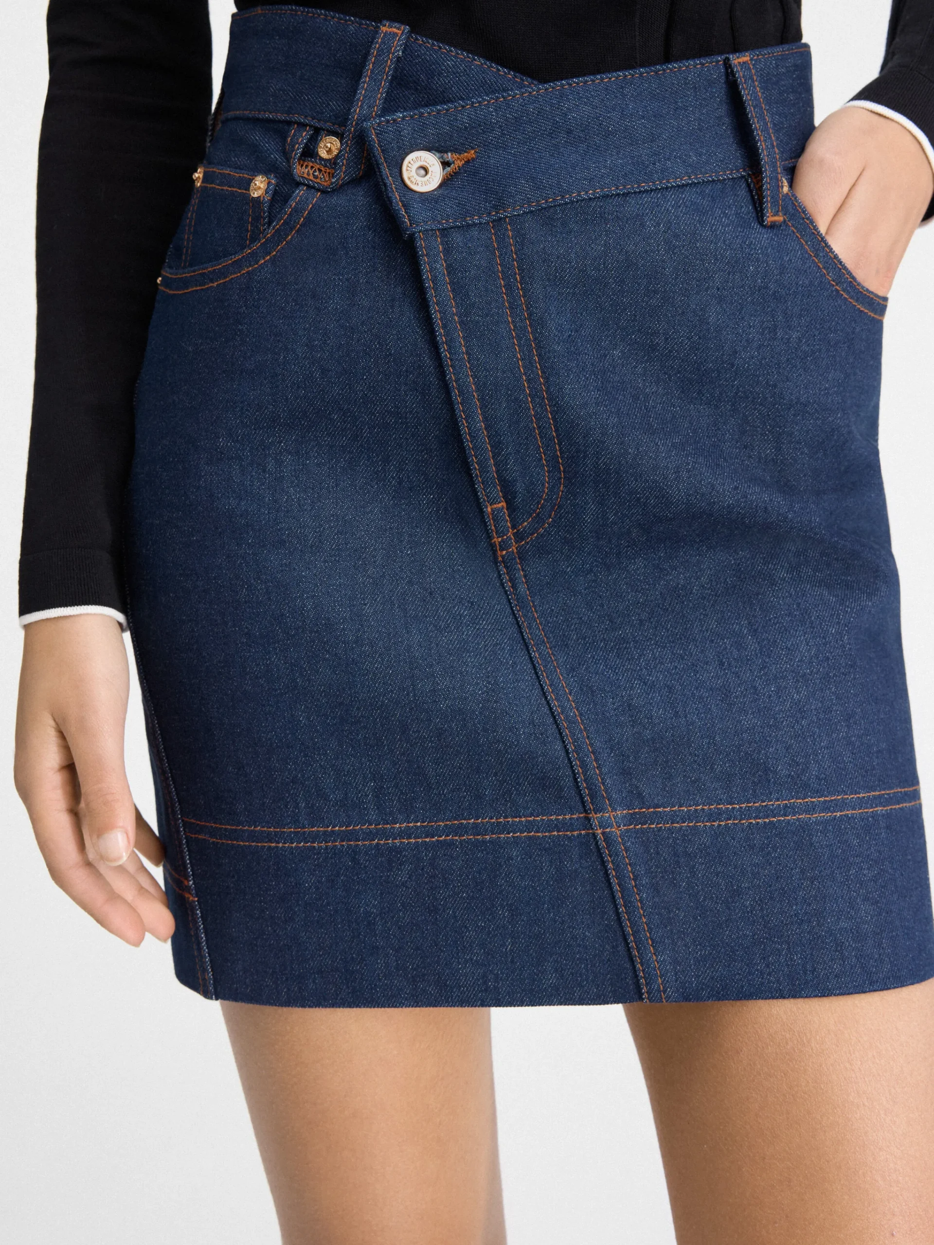New Jacquemus De de-Nîmes denim mini rok