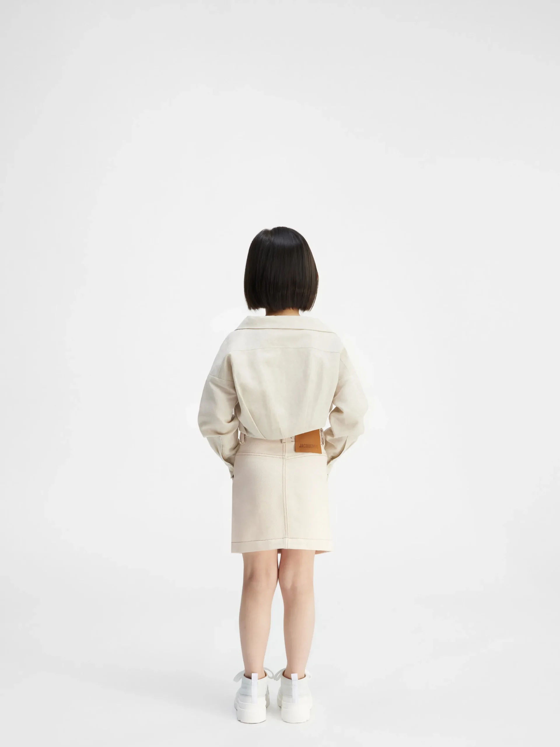 Outlet Jacquemus De de-Nîmes denim rok voor kinderen Off-White