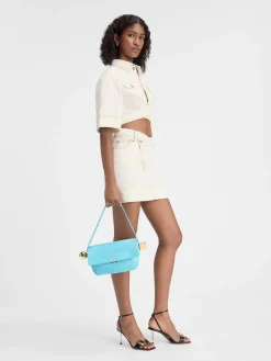 Sale Jacquemus De de-N&icirc;mes denim top Off-white/Tabac