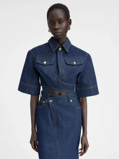 Clearance Jacquemus De de-N&icirc;mes denim top