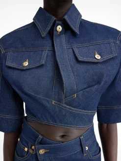 Clearance Jacquemus De de-N&icirc;mes denim top