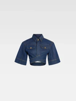 Clearance Jacquemus De de-N&icirc;mes denim top