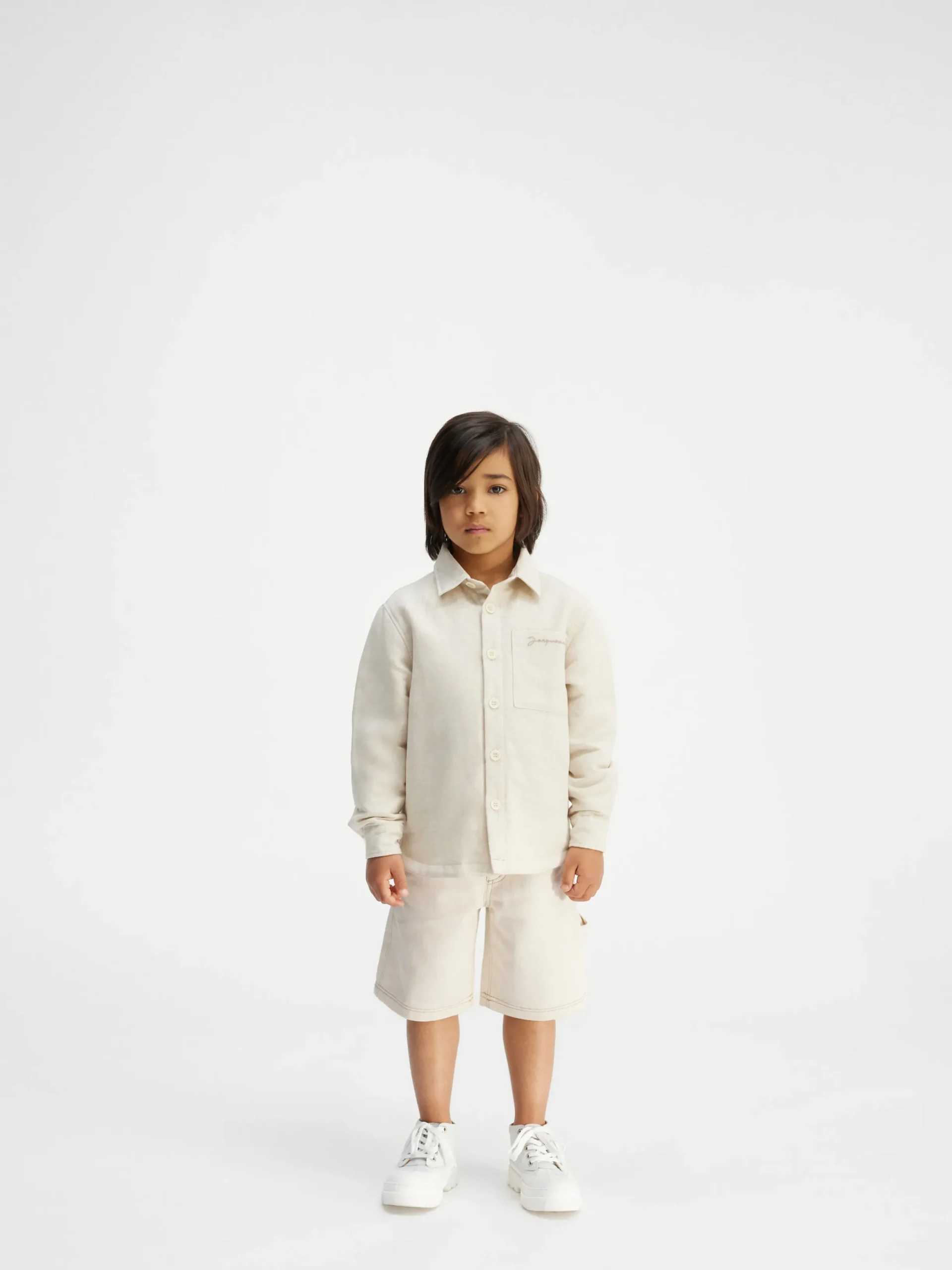 Best Jacquemus De de-Nîmes korte denim broek voor kinderen Off-White