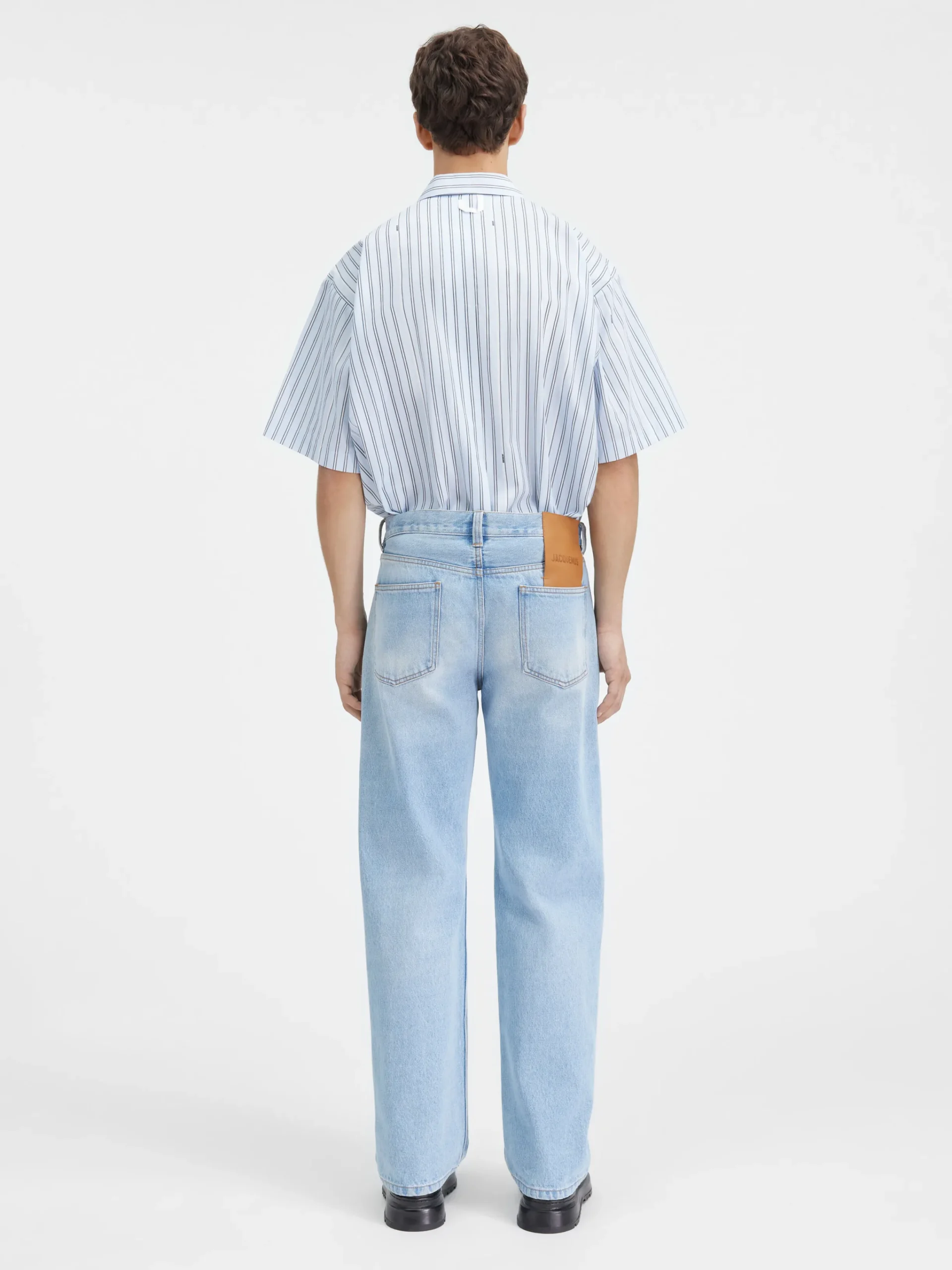 Best Jacquemus De de-Nîmes rechte denim broek LightBlue/Tabac