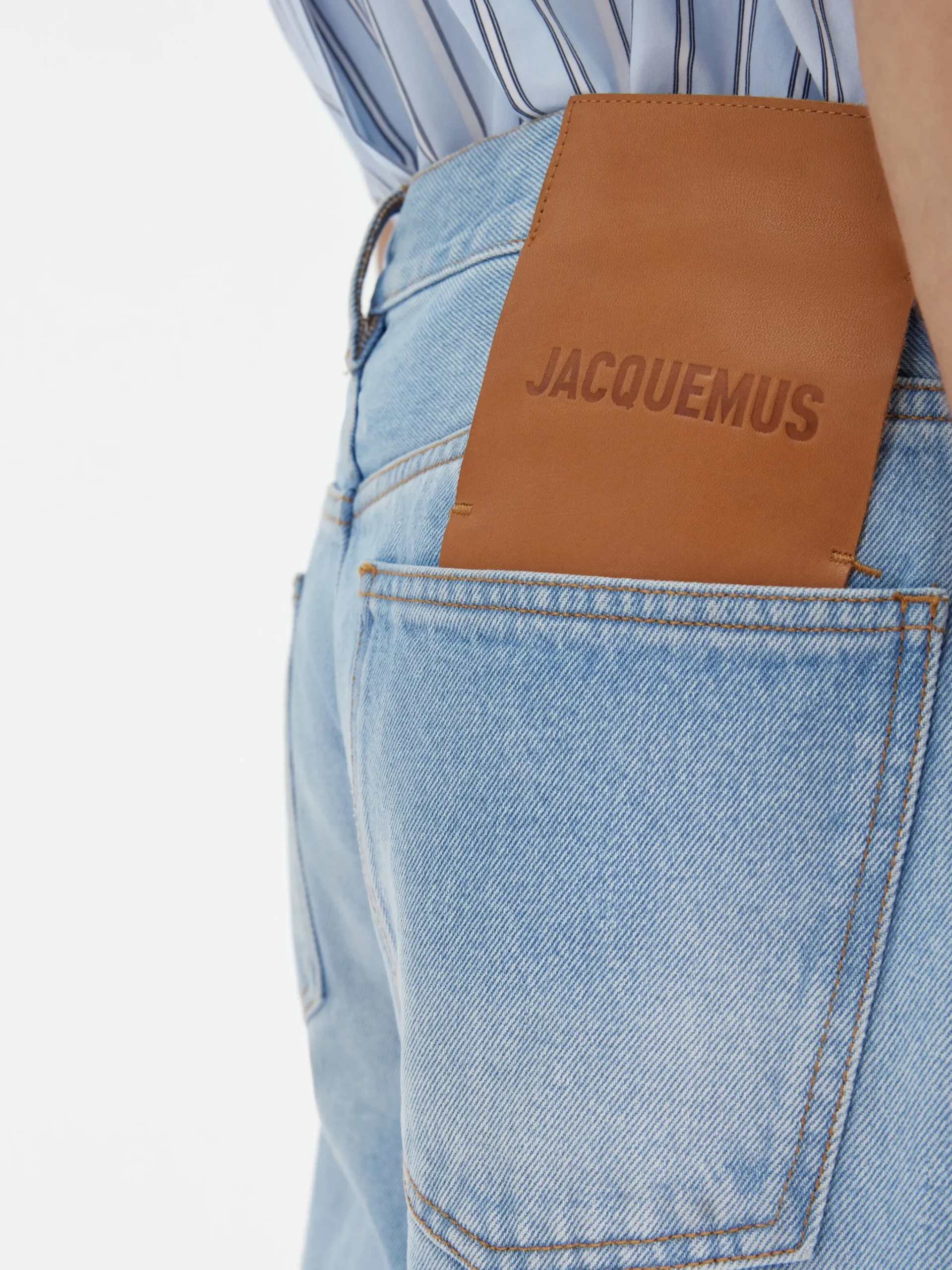 Best Jacquemus De de-Nîmes rechte denim broek LightBlue/Tabac