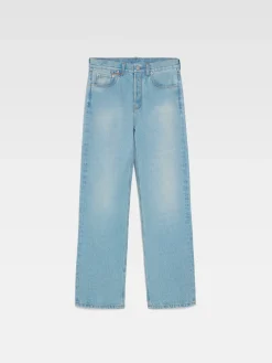 Best Jacquemus De de-Nîmes rechte denim broek LightBlue/Tabac