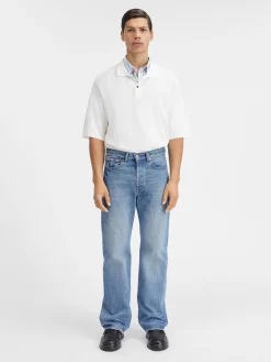 Sale Jacquemus De de-Nîmes rechte denim broek Blue/Tabac