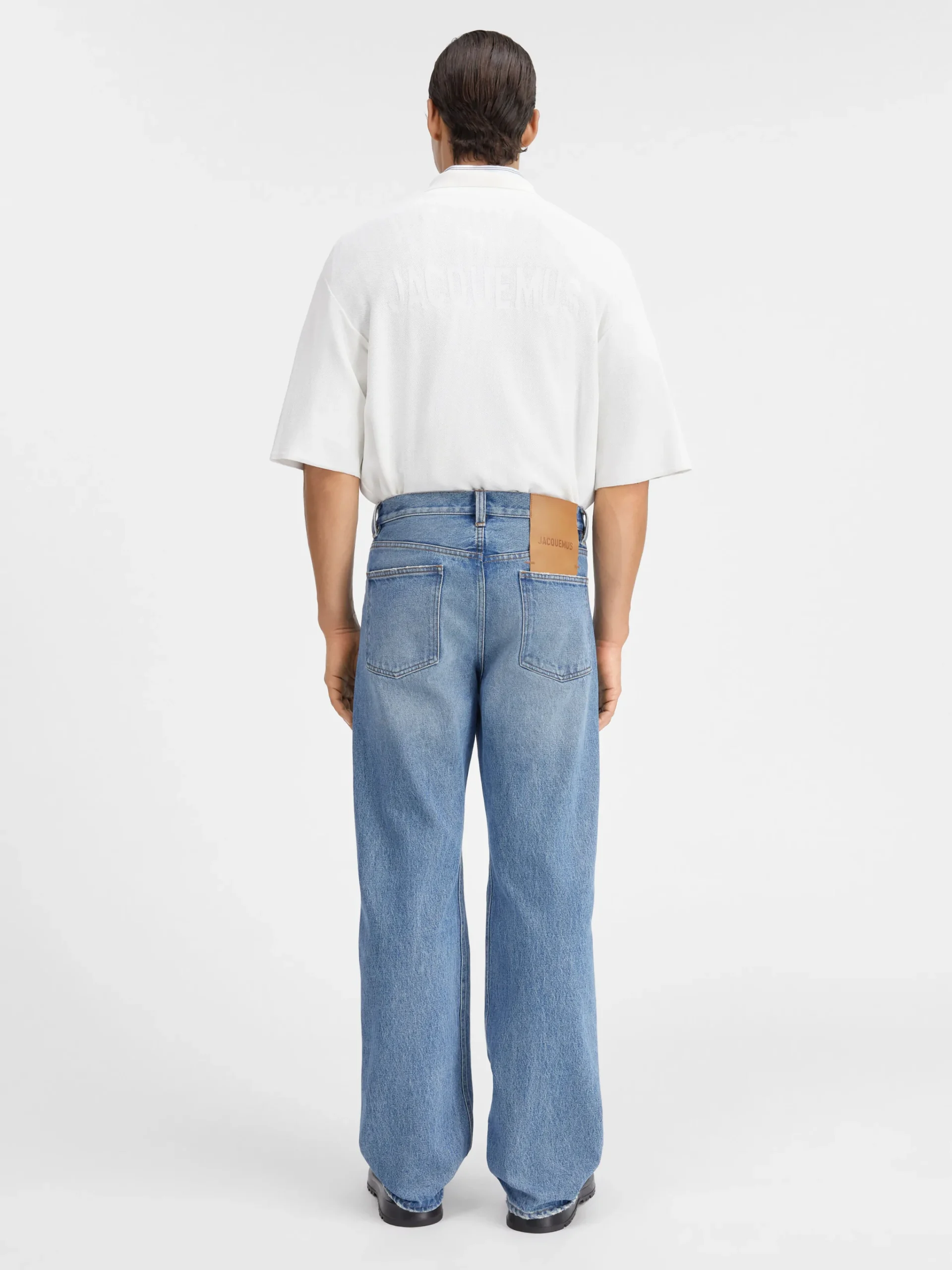 Sale Jacquemus De de-Nîmes rechte denim broek Blue/Tabac