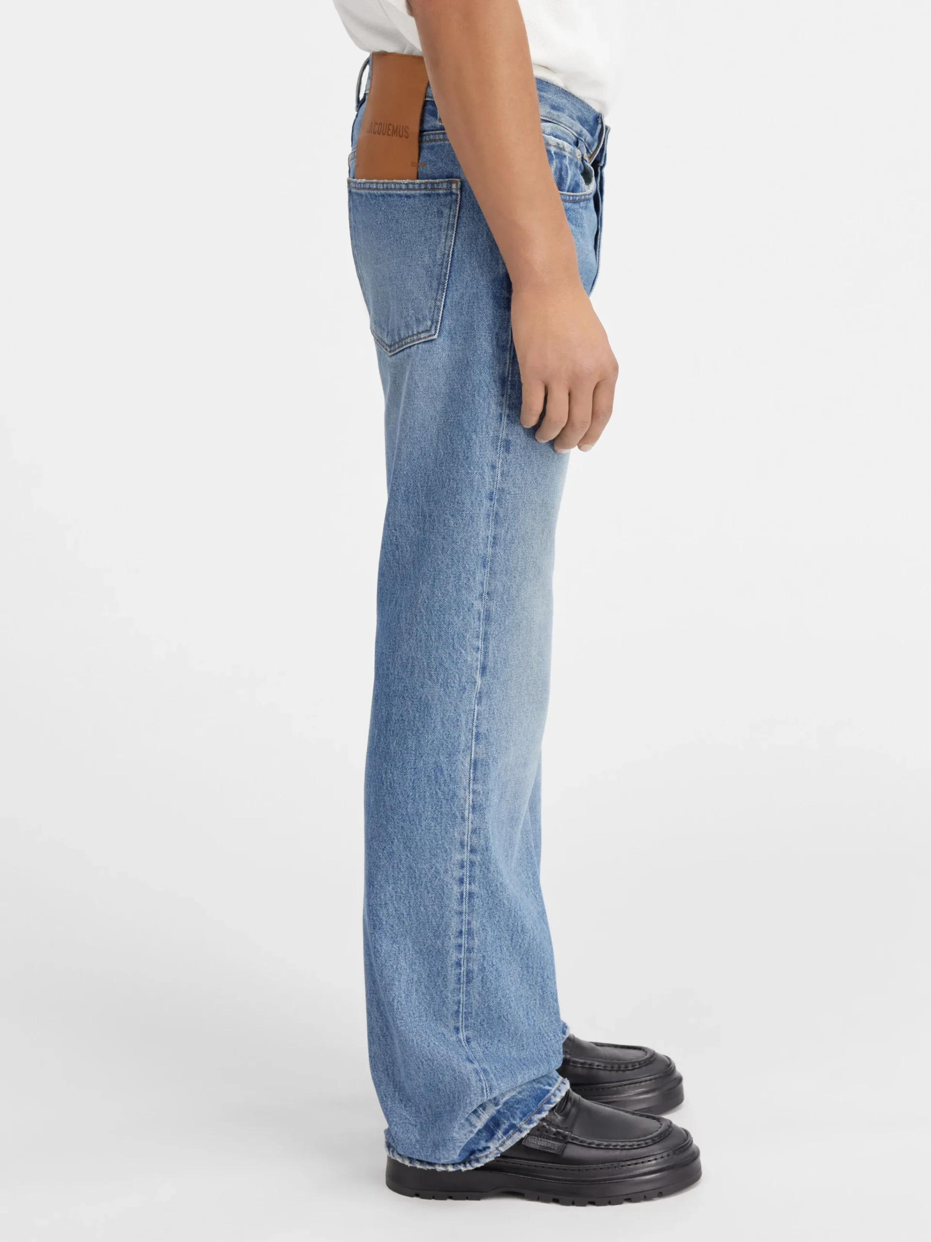 Sale Jacquemus De de-Nîmes rechte denim broek Blue/Tabac