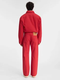 Clearance Jacquemus De de-N&icirc;mes rechte denim broek Red