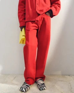 Clearance Jacquemus De de-Nîmes rechte denim broek Red