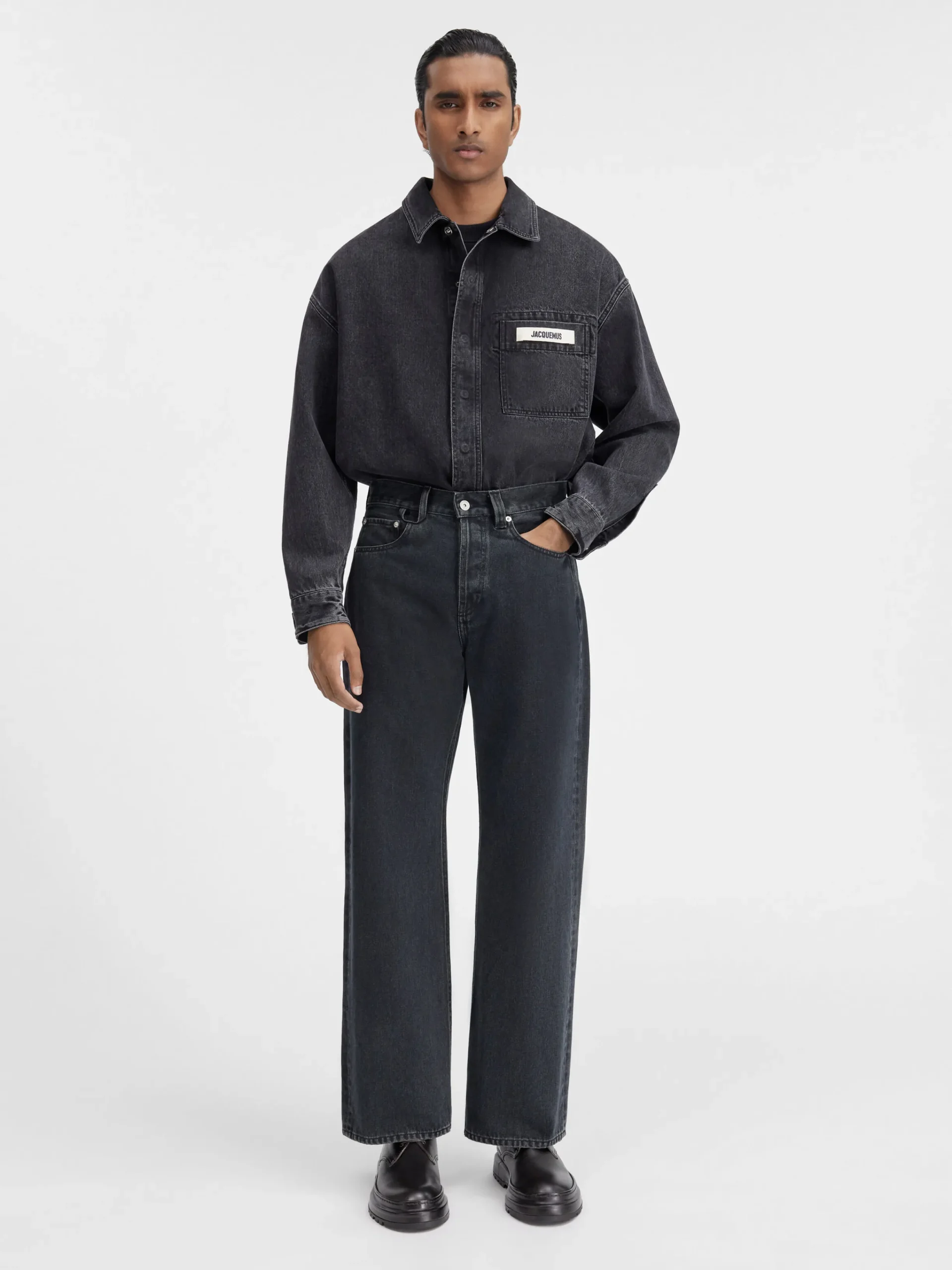 Clearance Jacquemus De de-Nîmes rechte denim broek Black