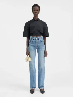 Clearance Jacquemus De de-Nîmes rechte denim broek Blue/Tabac