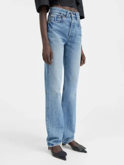 Clearance Jacquemus De de-Nîmes rechte denim broek Blue/Tabac