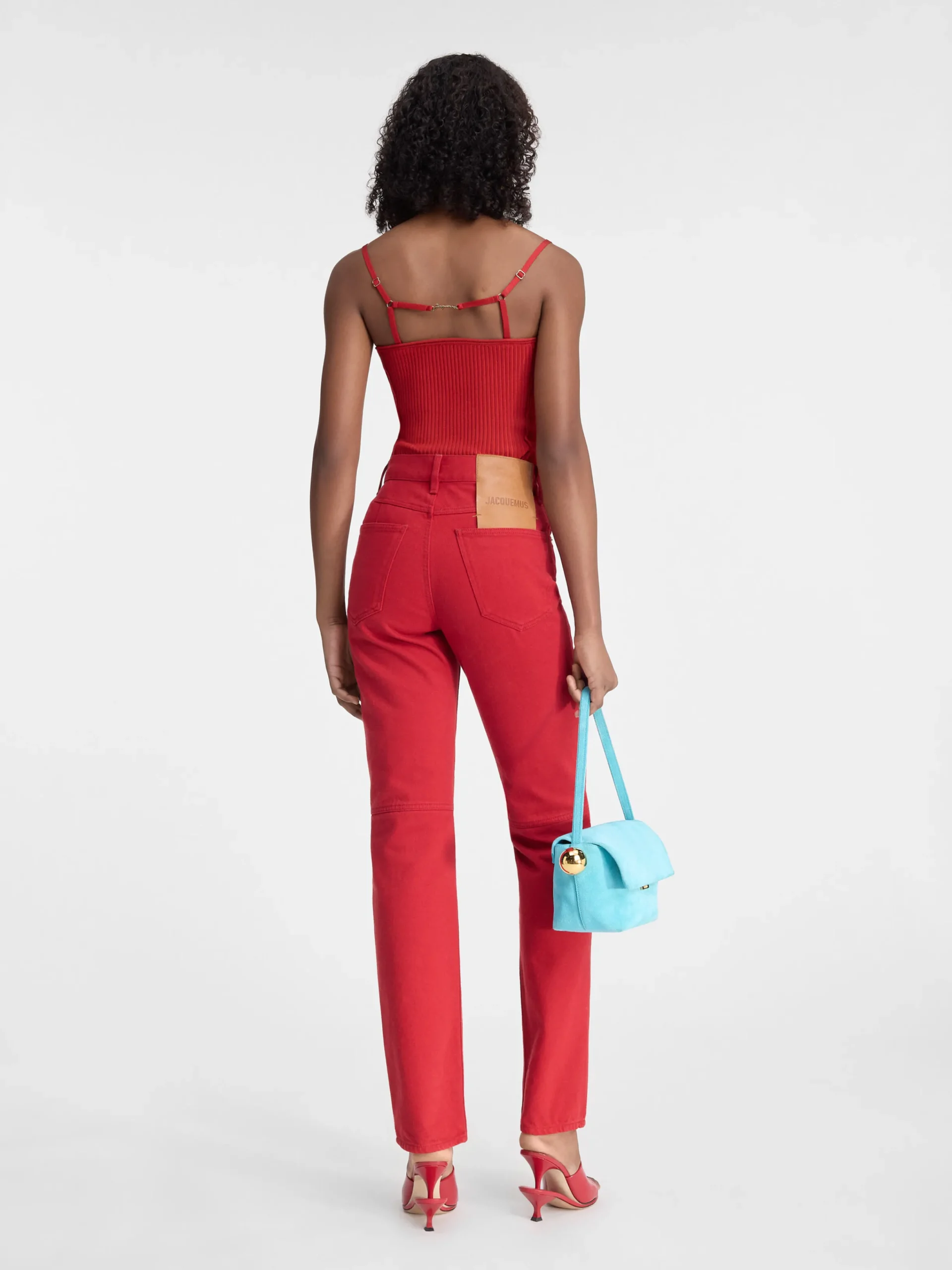 Outlet Jacquemus De de-Nîmes rechte denim broek Red