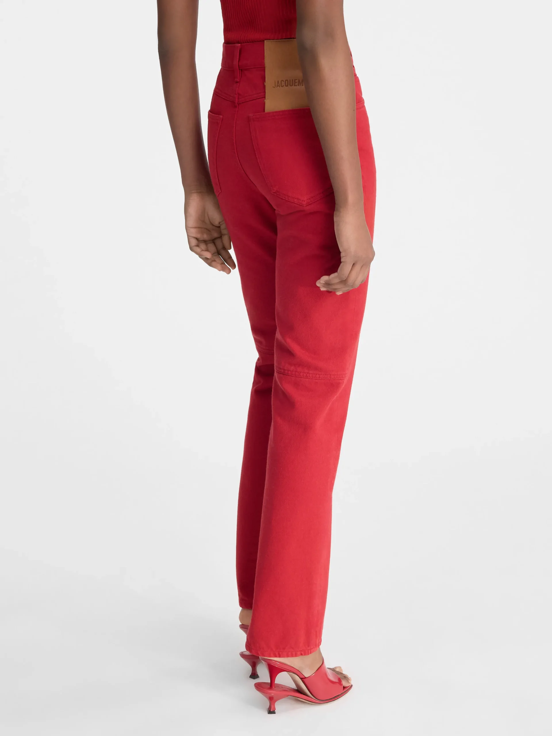 Outlet Jacquemus De de-Nîmes rechte denim broek Red