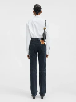 Best Jacquemus De de-N&icirc;mes rechte denim broek Black
