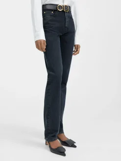 Best Jacquemus De de-N&icirc;mes rechte denim broek Black