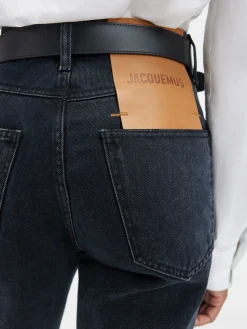 Best Jacquemus De de-N&icirc;mes rechte denim broek Black